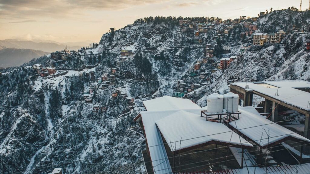 Shimla in Snowfall - snow places near Chandigarh and Delhi